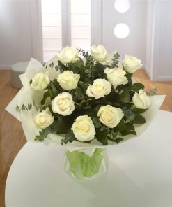 Dozen White Roses