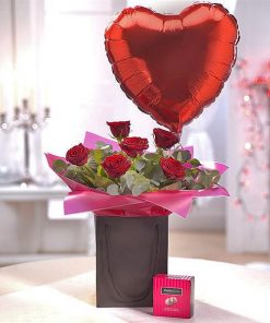 Be Mine Balloon & Chocolate Gift Set