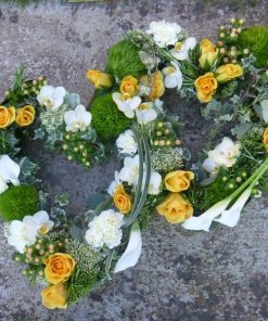 Double Open Heart (Yellow and White)