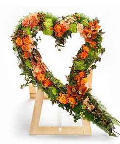 Open Swinging Heart (Orange and Green)