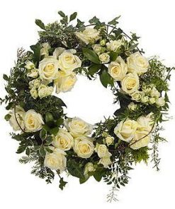 White Rose Wreath