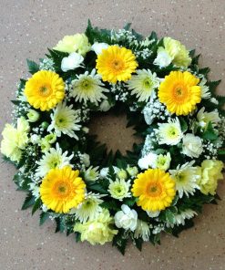 Yellow and White Wreath